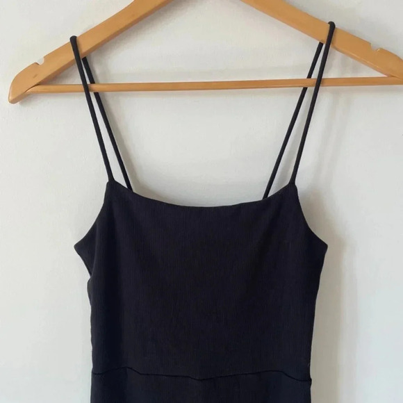Aritzia Sunday Best BLACK Addy Ribbed Skinny Strap Bodycon Mini Dress  Small - Picture 3 of 6